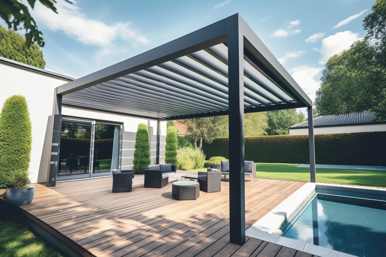 pergola bioclimatique alu ral 7016